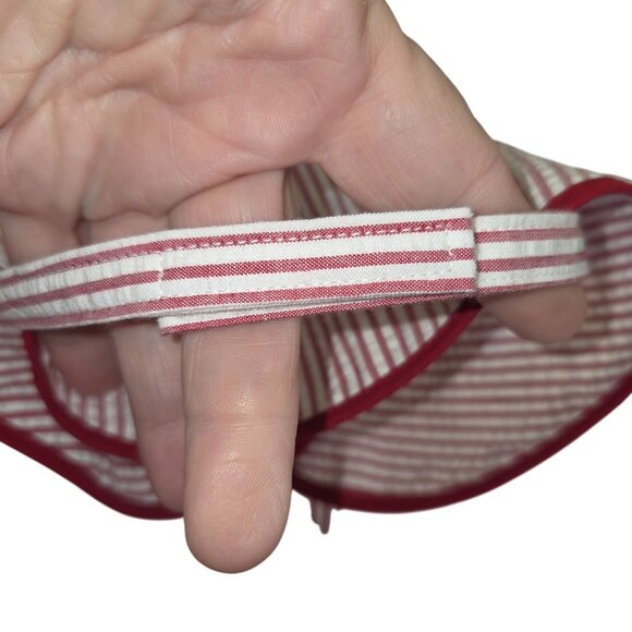 Janie & Jack Baby Girls Striped Sun Hat With Bow 3-6 Months Cotton 3951 - Picture 4 of 5